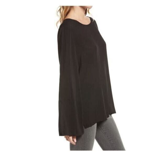 Treasure & Bond Women's Soft Viole Long Sleeve Shirt In Black 2XLarge MSRP $69 - Picture 2 of 6